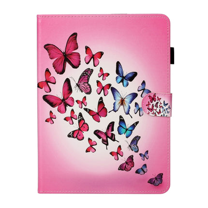 For iPad Pro 11 (2020) Colored Drawing Pattern Horizontal Flip PU Leather Tablet Case with Holder & Card Slot & Sleep / Wake-up Function(Butterfly)-garmade.com