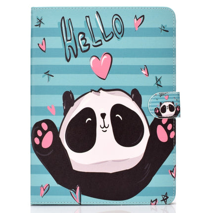 For iPad Pro 11 inch (2018) Colored Drawing Pattern Horizontal Flip PU Leather Case with Holder & Card Slot & Sleep / Wake-up Function(Love Panda)-garmade.com