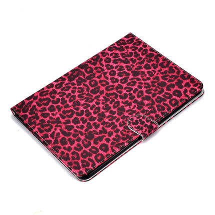 For iPad Pro 11 inch (2018) Colored Drawing Pattern Horizontal Flip PU Leather Case with Holder & Card Slot & Sleep / Wake-up Function(Red Pink Leopard)-garmade.com