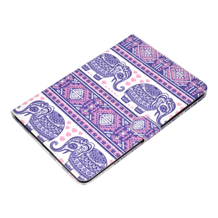 For iPad Pro 11 inch (2018) Colored Drawing Pattern Horizontal Flip PU Leather Case with Holder & Card Slot & Sleep / Wake-up Function(Totem Elephant)-garmade.com
