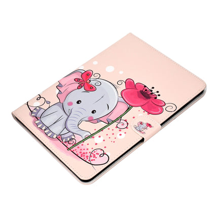 For iPad Pro 11 inch (2018) Colored Drawing Pattern Horizontal Flip PU Leather Case with Holder & Card Slot & Sleep / Wake-up Function(Elephant Flowers)-garmade.com
