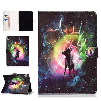 For iPad Pro 11 inch (2018) Colored Drawing Pattern Horizontal Flip PU Leather Case with Holder & Card Slot & Sleep / Wake-up Function(Starry Deer)-garmade.com