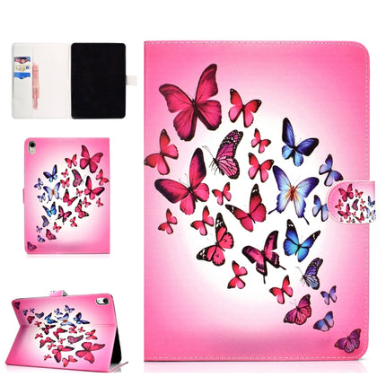 For iPad Pro 11 inch (2018) Colored Drawing Pattern Horizontal Flip PU Leather Case with Holder & Card Slot & Sleep / Wake-up Function(Butterfly)-garmade.com