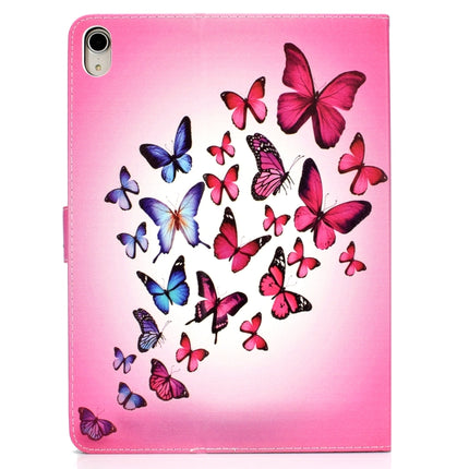 For iPad Pro 11 inch (2018) Colored Drawing Pattern Horizontal Flip PU Leather Case with Holder & Card Slot & Sleep / Wake-up Function(Butterfly)-garmade.com