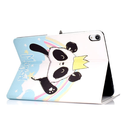 For iPad Pro 11 inch (2018) Colored Drawing Pattern Horizontal Flip PU Leather Case with Holder & Card Slot & Sleep / Wake-up Function(Crown Panda)-garmade.com