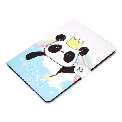 For iPad Pro 11 inch (2018) Colored Drawing Pattern Horizontal Flip PU Leather Case with Holder & Card Slot & Sleep / Wake-up Function(Crown Panda)-garmade.com