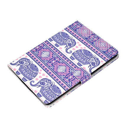 For iPad 10.2 Colored Drawing Pattern Horizontal Flip PU Leather Case with Holder & Card Slot & Sleep / Wake-up Function(Totem Elephant)-garmade.com