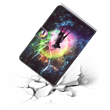 For iPad 10.2 Colored Drawing Pattern Horizontal Flip PU Leather Case with Holder & Card Slot & Sleep / Wake-up Function(Starry Deer)-garmade.com