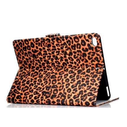 For iPad 10.2 Colored Drawing Pattern Horizontal Flip PU Leather Case with Holder & Card Slot & Sleep / Wake-up Function(Yellow Leopard)-garmade.com
