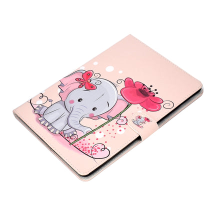 For iPad Pro10.5 inch Colored Drawing Pattern Horizontal Flip PU Leather Case with Holder & Card Slot & Sleep / Wake-up Function(Elephant Flowers)-garmade.com