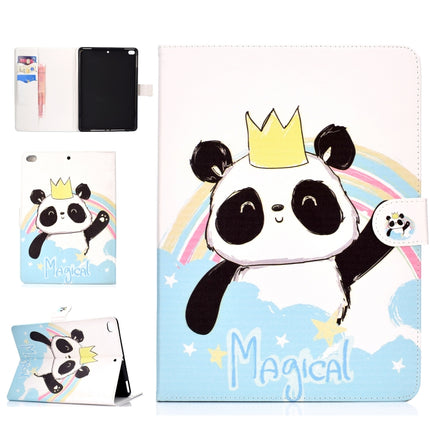 For iPad Pro10.5 inch Colored Drawing Pattern Horizontal Flip PU Leather Case with Holder & Card Slot & Sleep / Wake-up Function(Crown Panda)-garmade.com