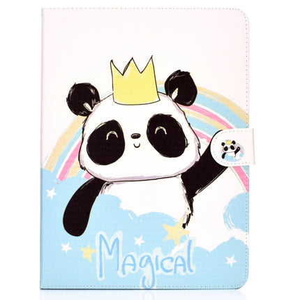 For iPad Pro10.5 inch Colored Drawing Pattern Horizontal Flip PU Leather Case with Holder & Card Slot & Sleep / Wake-up Function(Crown Panda)-garmade.com