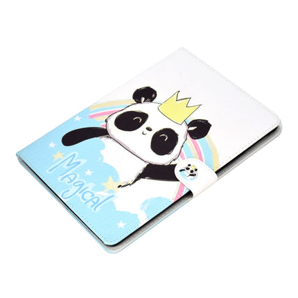 For iPad Pro10.5 inch Colored Drawing Pattern Horizontal Flip PU Leather Case with Holder & Card Slot & Sleep / Wake-up Function(Crown Panda)-garmade.com