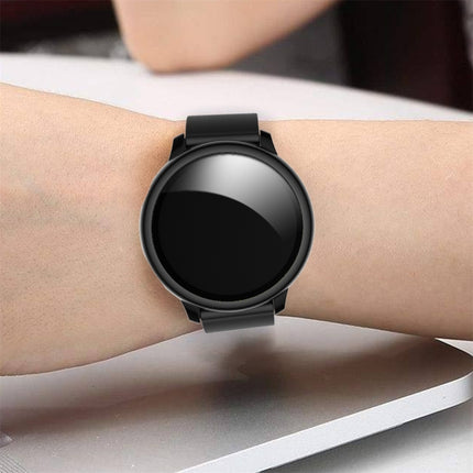 For Samsung Galaxy Watch Active 2 40mm Electroplate PC Protective Case with Tempered Glass Film(Black)-garmade.com
