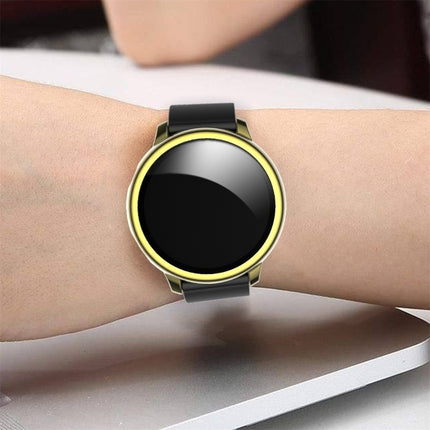 For Samsung Galaxy Watch Active 2 40mm Electroplate PC Protective Case with Tempered Glass Film(Gold)-garmade.com