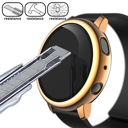 For Samsung Galaxy Watch Active 2 40mm Electroplate PC Protective Case with Tempered Glass Film(Rose Gold)-garmade.com
