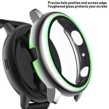 For Samsung Galaxy Watch Active 2 40mm Electroplate PC Protective Case with Tempered Glass Film(Silver)-garmade.com