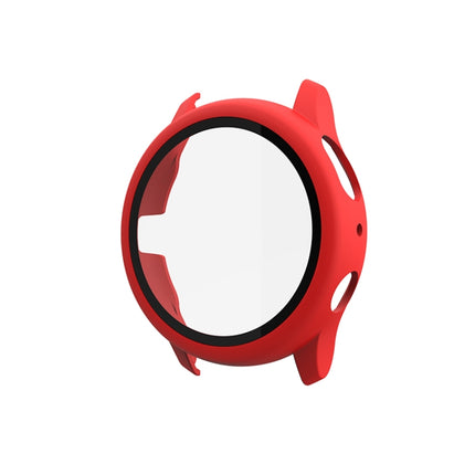 For Samsung Galaxy Watch Active 2 40mm PC Protective Case with Tempered Glass Film(Red)-garmade.com