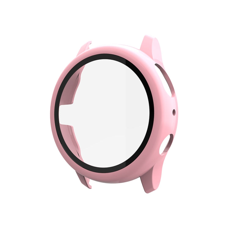 For Samsung Galaxy Watch Active 2 44mm PC Protective Case with Tempered Glass Film(Pink)-garmade.com