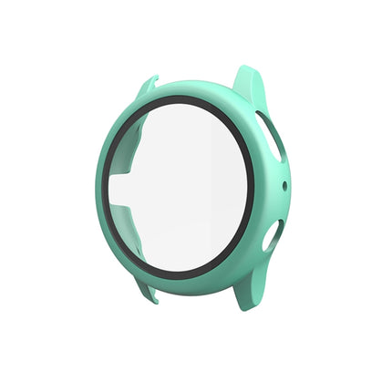 For Samsung Galaxy Watch Active 2 44mm PC Protective Case with Tempered Glass Film(Mint Green)-garmade.com