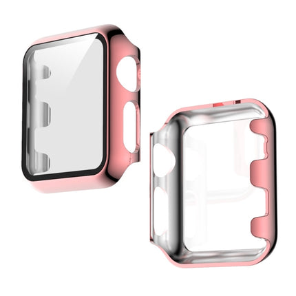 For Apple Watch Series 3 & 2 & 1 38mm Full Coverage Plating TPU Case(Pink)-garmade.com