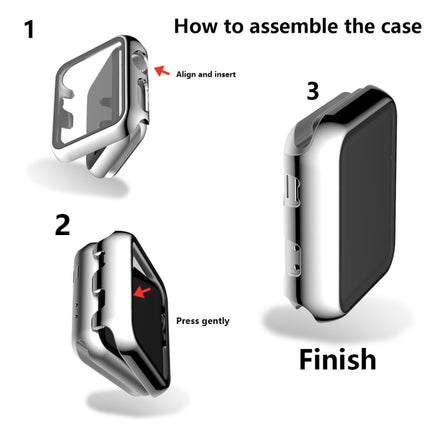 For Apple Watch Series 3 & 2 & 1 38mm Full Coverage Plating TPU Case(Black)-garmade.com