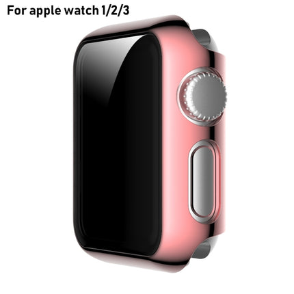 For Apple Watch Series 3 & 2 & 1 42mm Full Coverage Plating TPU Case(Pink)-garmade.com