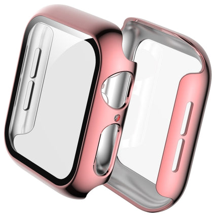 For Apple Watch Series 5 & 4 40mm Full Coverage Plating TPU Case(Pink)-garmade.com