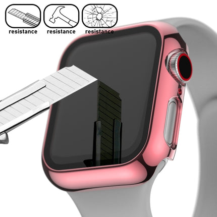 For Apple Watch Series 5 & 4 44mm Full Coverage Plating TPU Case(Pink)-garmade.com