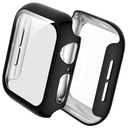 For Apple Watch Series 5 & 4 44mm Full Coverage Plating TPU Case(Black)-garmade.com
