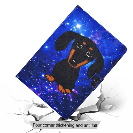 For iPad 10.2 / 10.5 / iPad Air 10.5 2019 TPU Electric Pressed Horizontal Flip Leather Case with Holder & Card Slot & Sleep / Wake-up Function(Little Black Dog)-garmade.com