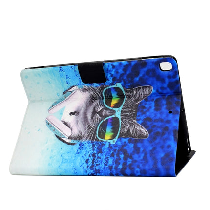 For iPad 10.2 / 10.5 / iPad Air 10.5 2019 TPU Electric Pressed Horizontal Flip Leather Case with Holder & Card Slot & Sleep / Wake-up Function(Headphone Cat)-garmade.com