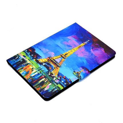 For iPad 10.2 / 10.5 / iPad Air 10.5 2019 TPU Electric Pressed Horizontal Flip Leather Case with Holder & Card Slot & Sleep / Wake-up Function(Eiffel Tower)-garmade.com