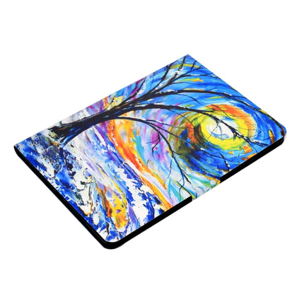 For iPad 10.2 / 10.5 / iPad Air 10.5 2019 TPU Electric Pressed Horizontal Flip Leather Case with Holder & Card Slot & Sleep / Wake-up Function(Watercolor Tree)-garmade.com