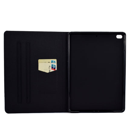 For iPad Air / Air 2 / iPad 9.7 2017 / 2018 TPU Electric Pressed Horizontal Flip Leather Case with Holder & Card Slot & Sleep / Wake-up Function(Little Black Dog)-garmade.com