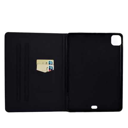 For iPad Pro 11 2020 / 2018 TPU Electric Pressed Horizontal Flip Leather Case with Holder & Card Slot & Sleep / Wake-up Function(Little Black Dog)-garmade.com