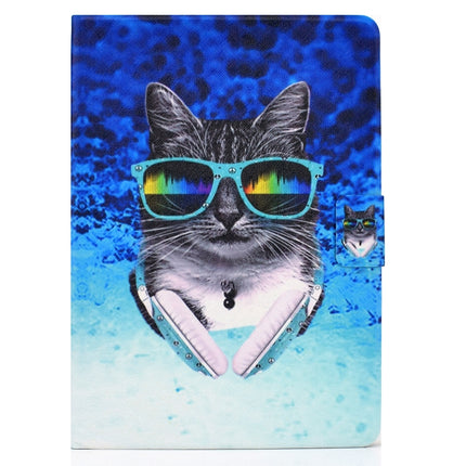 For iPad Pro 11 2020 / 2018 TPU Electric Pressed Horizontal Flip Leather Case with Holder & Card Slot & Sleep / Wake-up Function(Headphone Cat)-garmade.com