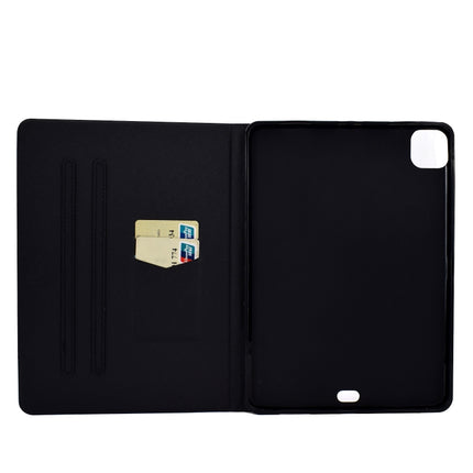 For iPad Pro 11 2020 / 2018 TPU Electric Pressed Horizontal Flip Leather Case with Holder & Card Slot & Sleep / Wake-up Function(Headphone Cat)-garmade.com