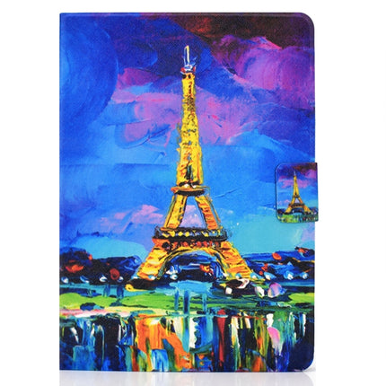 For iPad Pro 11 2020 / 2018 TPU Electric Pressed Horizontal Flip Leather Case with Holder & Card Slot & Sleep / Wake-up Function(Eiffel Tower)-garmade.com