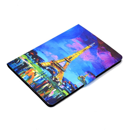 For iPad Pro 11 2020 / 2018 TPU Electric Pressed Horizontal Flip Leather Case with Holder & Card Slot & Sleep / Wake-up Function(Eiffel Tower)-garmade.com