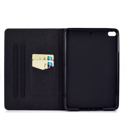 For iPad mini 5 / 4 / 3 / 2 / 1 TPU Electric Pressed Horizontal Flip Leather Case with Holder & Card Slot & Sleep / Wake-up Function(Little Black Dog)-garmade.com
