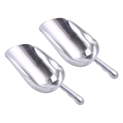 2 PCS Stainless Steel Multifunctional Shovel Aluminum Alloy Ice Shovel Food Tea Shovel Tea Spoon, Size:M-garmade.com