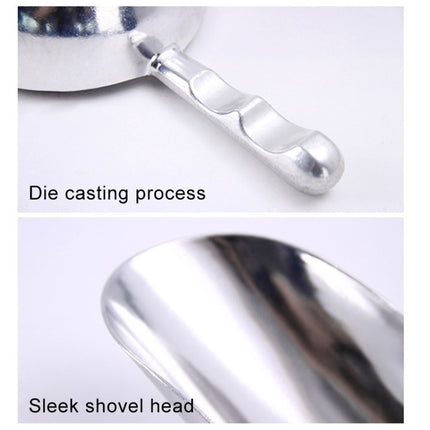 2 PCS Stainless Steel Multifunctional Shovel Aluminum Alloy Ice Shovel Food Tea Shovel Tea Spoon, Size:M-garmade.com