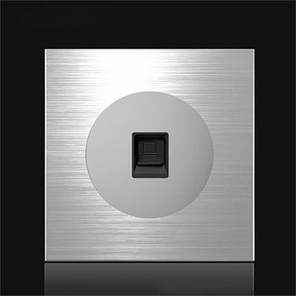 86mm Gray Aluminum Wire Drawing LED Switch Panel, Style:Computer Socket-garmade.com
