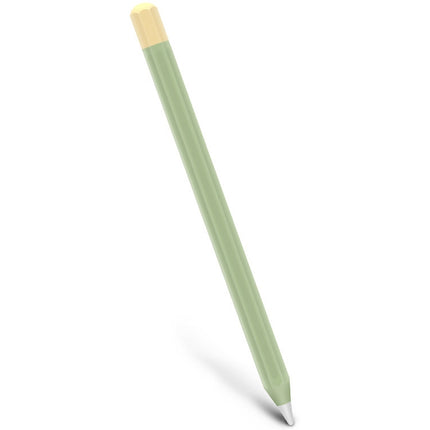For Apple Pencil 1 Stylus Touch Pen Split Contrast Color Silicone Protective Case(Lemon Avocado)-garmade.com