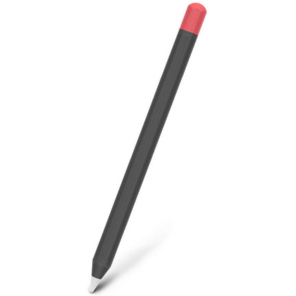 For Apple Pencil 2 Stylus Touch Pen Split Contrast Color Silicone Protective Case(Classic Red and Black)-garmade.com