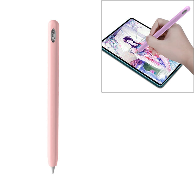 For Huawei M-pencil Stylus Touch Pen Integrated Non-slip Silicone Protective Cover(Pink)-garmade.com