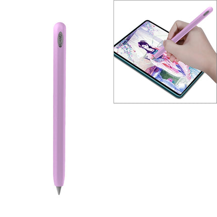 For Huawei M-pencil Stylus Touch Pen Integrated Non-slip Silicone Protective Cover(Light Purple)-garmade.com