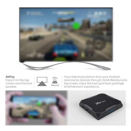 X96 max+ 4K Smart TV Box with Remote Control, Android 9.0, Amlogic S905X3 Quad-Core Cortex-A55,2GB+16GB, Support LAN, AV, 2.4G/5G WiFi, USBx2,TF Card, EU Plug-garmade.com