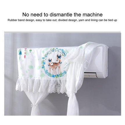 Do Not Take Dust-proof And Anti Direct Blowing Simple Wind Hanging Machine Air Conditioner Moon Cover, Size:Width 80 × Thickness 20 × Height 90cm(Green Leaf)-garmade.com